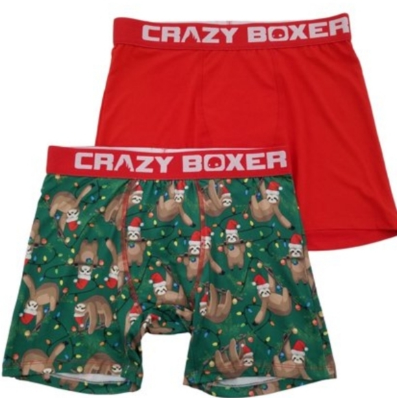 2 PACK MENS CRAZY BOXER NOVELTY HOLIDAY BOXER BRIEFS. - Picture 2 of 8